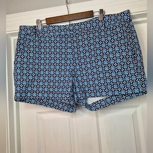 Ava & Viv Navy Blue Floral Mosaic Women's Shorts Size 22w